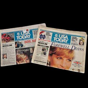 "Farewell Diana" USA Today Sept. 5-7, 1997 & USA Today 1997 DEC 31-1998 Jan 1